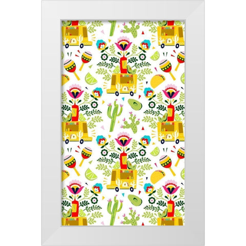 Cinco de Mayo Collection E White Modern Wood Framed Art Print by Borges, Victoria