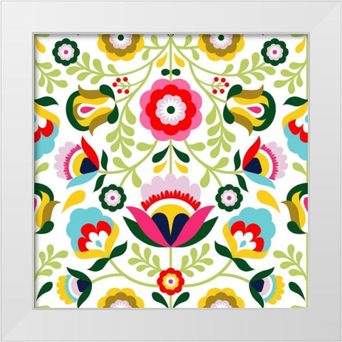 Cinco de Mayo Collection H White Modern Wood Framed Art Print by Borges, Victoria