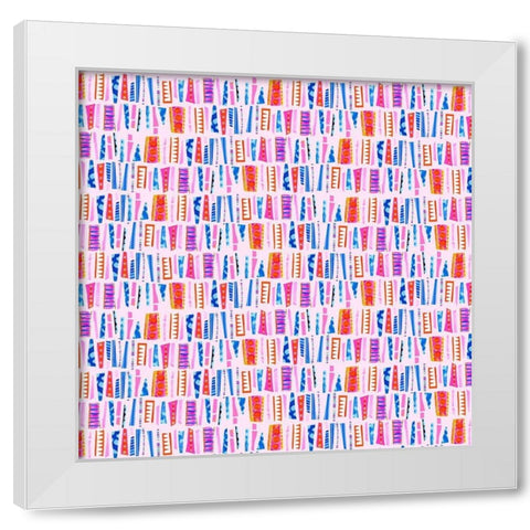 Circus Fun Collection H White Modern Wood Framed Art Print by Blanckslate