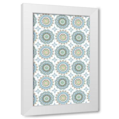 Bisect Collection E White Modern Wood Framed Art Print by Wang, Melissa