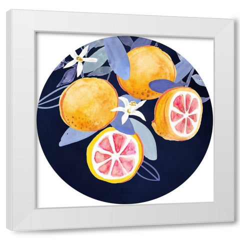 Fresh Fruit Collection C White Modern Wood Framed Art Print by Borges, Victoria