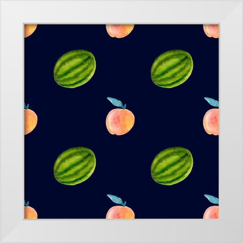 Fresh Fruit Collection G White Modern Wood Framed Art Print by Borges, Victoria