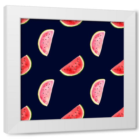 Fresh Fruit Collection I White Modern Wood Framed Art Print by Borges, Victoria