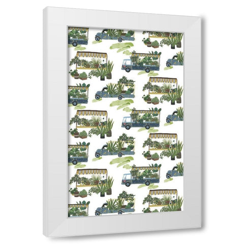 Hit the Road Collection E White Modern Wood Framed Art Print by Wang, Melissa