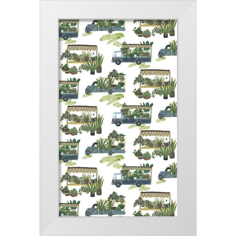 Hit the Road Collection E White Modern Wood Framed Art Print by Wang, Melissa