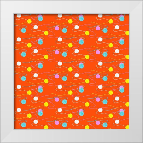 Mod Cats Collection I White Modern Wood Framed Art Print by Blanckslate