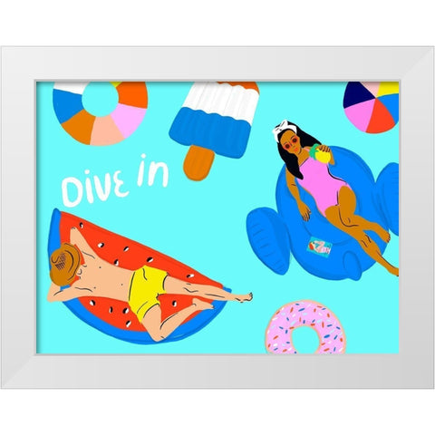 Soak up the Sun Collection A White Modern Wood Framed Art Print by Blanckslate