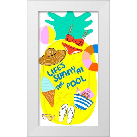 Soak up the Sun Collection B White Modern Wood Framed Art Print by Blanckslate