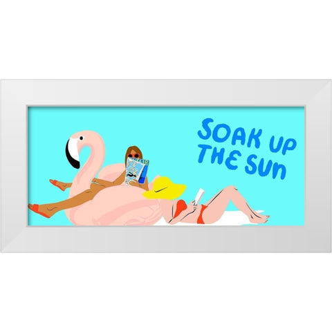 Soak up the Sun Collection D White Modern Wood Framed Art Print by Blanckslate