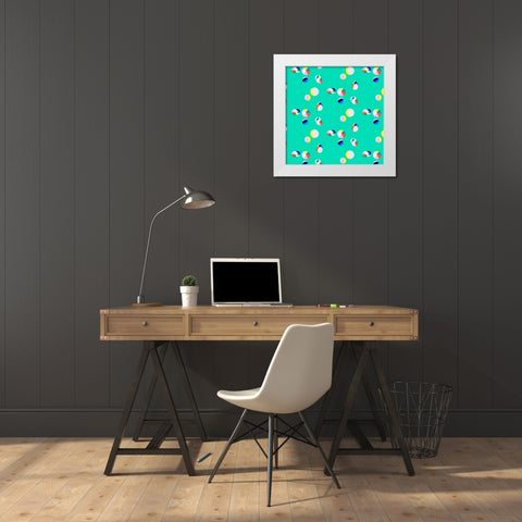 Soak up the Sun Collection G White Modern Wood Framed Art Print by Blanckslate