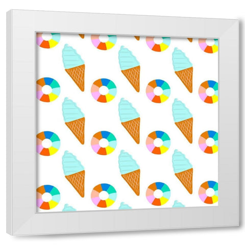 Soak up the Sun Collection H White Modern Wood Framed Art Print by Blanckslate