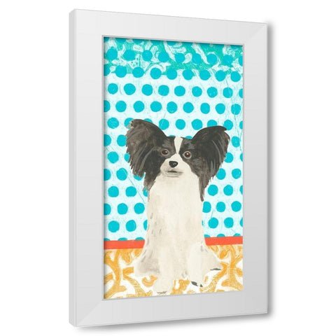 Parlor Pooch Collection B White Modern Wood Framed Art Print by Vess, June Erica