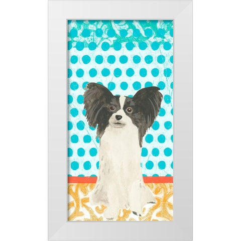 Parlor Pooch Collection B White Modern Wood Framed Art Print by Vess, June Erica