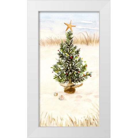 Christmas Coast Collection B White Modern Wood Framed Art Print by Borges, Victoria