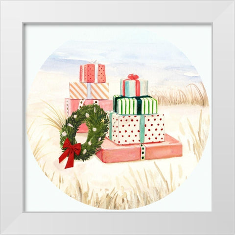 Christmas Coast Collection C White Modern Wood Framed Art Print by Borges, Victoria