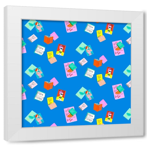 Beachy Keen Collection F White Modern Wood Framed Art Print by Blanckslate