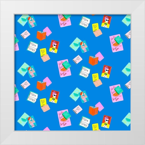 Beachy Keen Collection F White Modern Wood Framed Art Print by Blanckslate