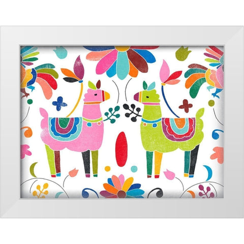 Folklorica Collection A White Modern Wood Framed Art Print by Vess, June Erica
