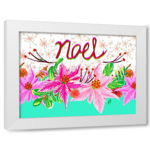 Christmas Foliage Collection A White Modern Wood Framed Art Print by Blanckslate