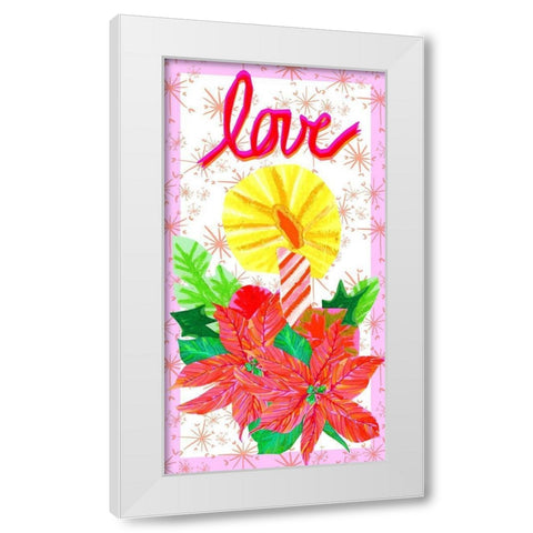 Christmas Foliage Collection B White Modern Wood Framed Art Print by Blanckslate