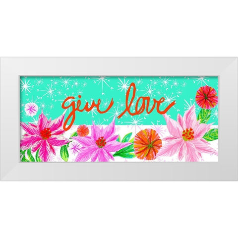 Christmas Foliage Collection D White Modern Wood Framed Art Print by Blanckslate