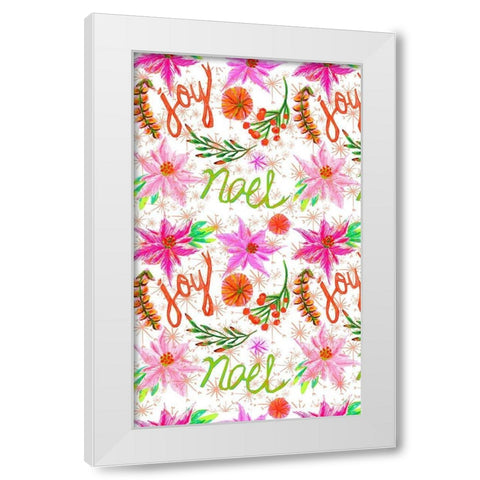 Christmas Foliage Collection E White Modern Wood Framed Art Print by Blanckslate