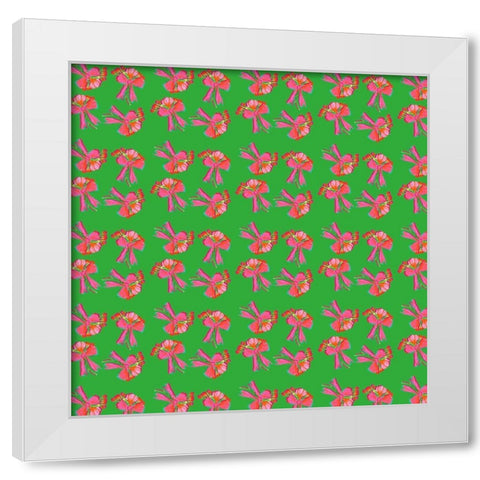 Christmas Foliage Collection F White Modern Wood Framed Art Print by Blanckslate