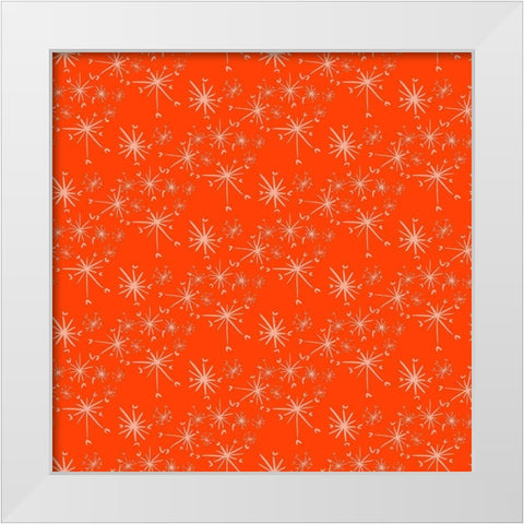 Christmas Foliage Collection H White Modern Wood Framed Art Print by Blanckslate