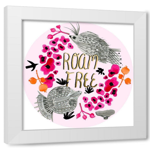 Roam Free Collection C White Modern Wood Framed Art Print by Blanckslate