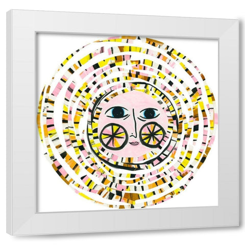 Capri Collection C White Modern Wood Framed Art Print by Blanckslate