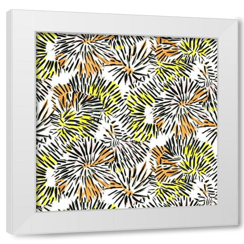 Capri Collection F White Modern Wood Framed Art Print by Blanckslate