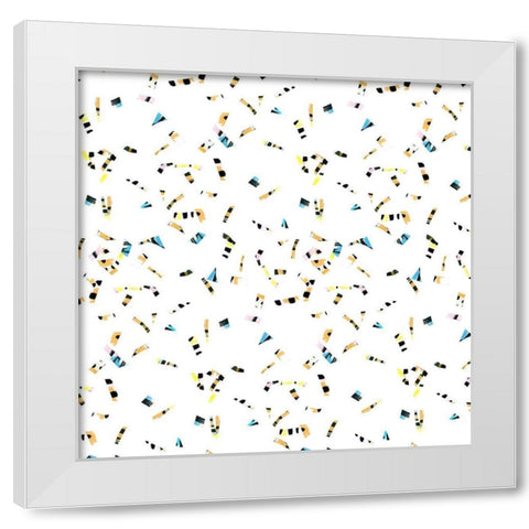 Capri Collection I White Modern Wood Framed Art Print by Blanckslate