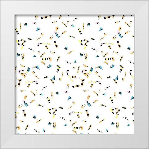 Capri Collection I White Modern Wood Framed Art Print by Blanckslate