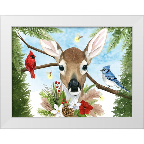Forest Christmas Collection A White Modern Wood Framed Art Print by Popp, Grace