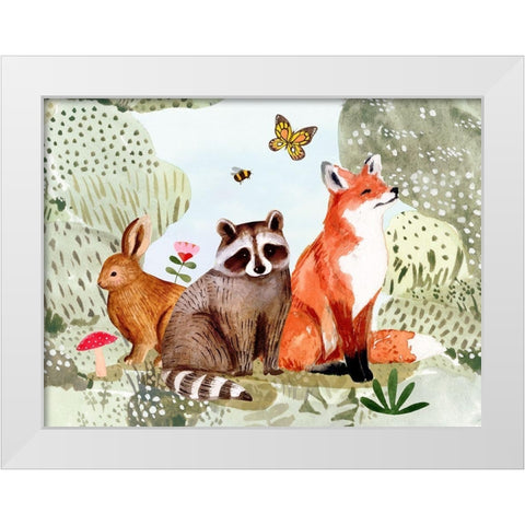 Fox Glen Collection A White Modern Wood Framed Art Print by Borges, Victoria
