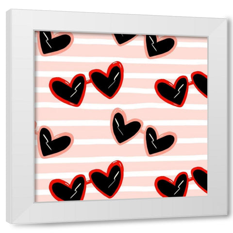 Darling Valentine Collection G White Modern Wood Framed Art Print by Borges, Victoria