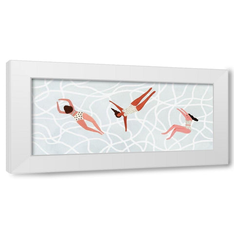 Minnows Collection D White Modern Wood Framed Art Print by Borges, Victoria