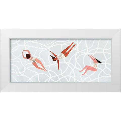 Minnows Collection D White Modern Wood Framed Art Print by Borges, Victoria