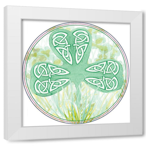 Lucky Shamrock Collection C White Modern Wood Framed Art Print by Ludwig, Alicia