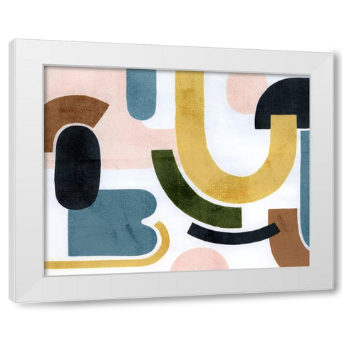 Shifting Shapes Collection A White Modern Wood Framed Art Print by Popp, Grace