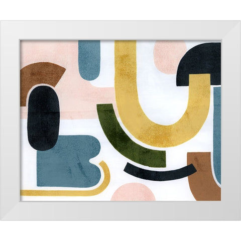 Shifting Shapes Collection A White Modern Wood Framed Art Print by Popp, Grace