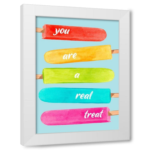 Popsicle Summer Collection B White Modern Wood Framed Art Print by Popp, Grace