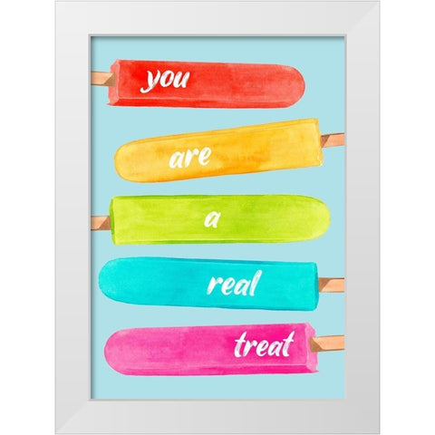 Popsicle Summer Collection B White Modern Wood Framed Art Print by Popp, Grace