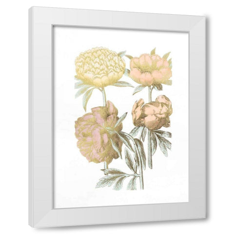 Gold Foil Chintz II with Hand Color White Modern Wood Framed Art Print by Vision Studio