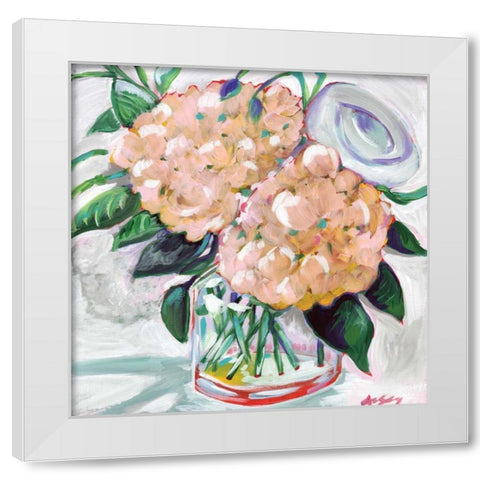 Hydrangeas White Modern Wood Framed Art Print by Seay, Anne