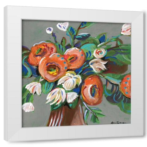 Floral Arrangement II White Modern Wood Framed Art Print by Seay, Anne