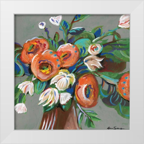 Floral Arrangement II White Modern Wood Framed Art Print by Seay, Anne