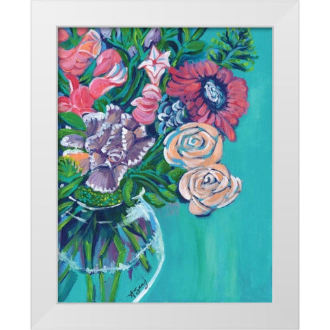 Flower Vase White Modern Wood Framed Art Print by Seay, Anne