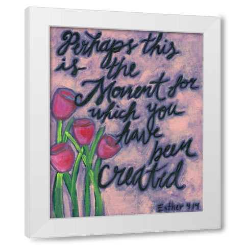 Tulips White Modern Wood Framed Art Print by Seay, Anne