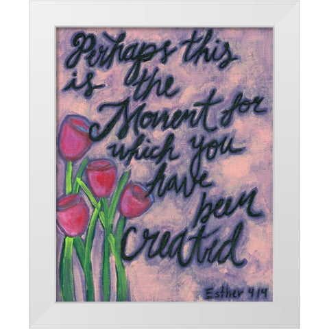 Tulips White Modern Wood Framed Art Print by Seay, Anne